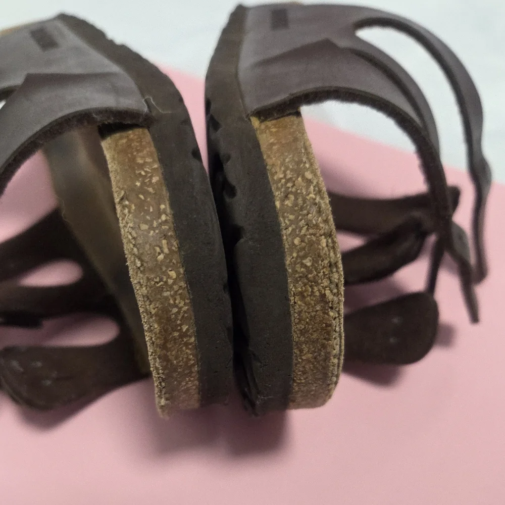 Birkenstock Dark Brown Triple Strap Sandals - Picture 10 of 13